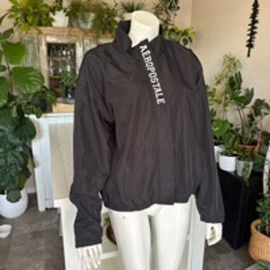 Women's Aeropostale Black windbreaker Jacket Size L